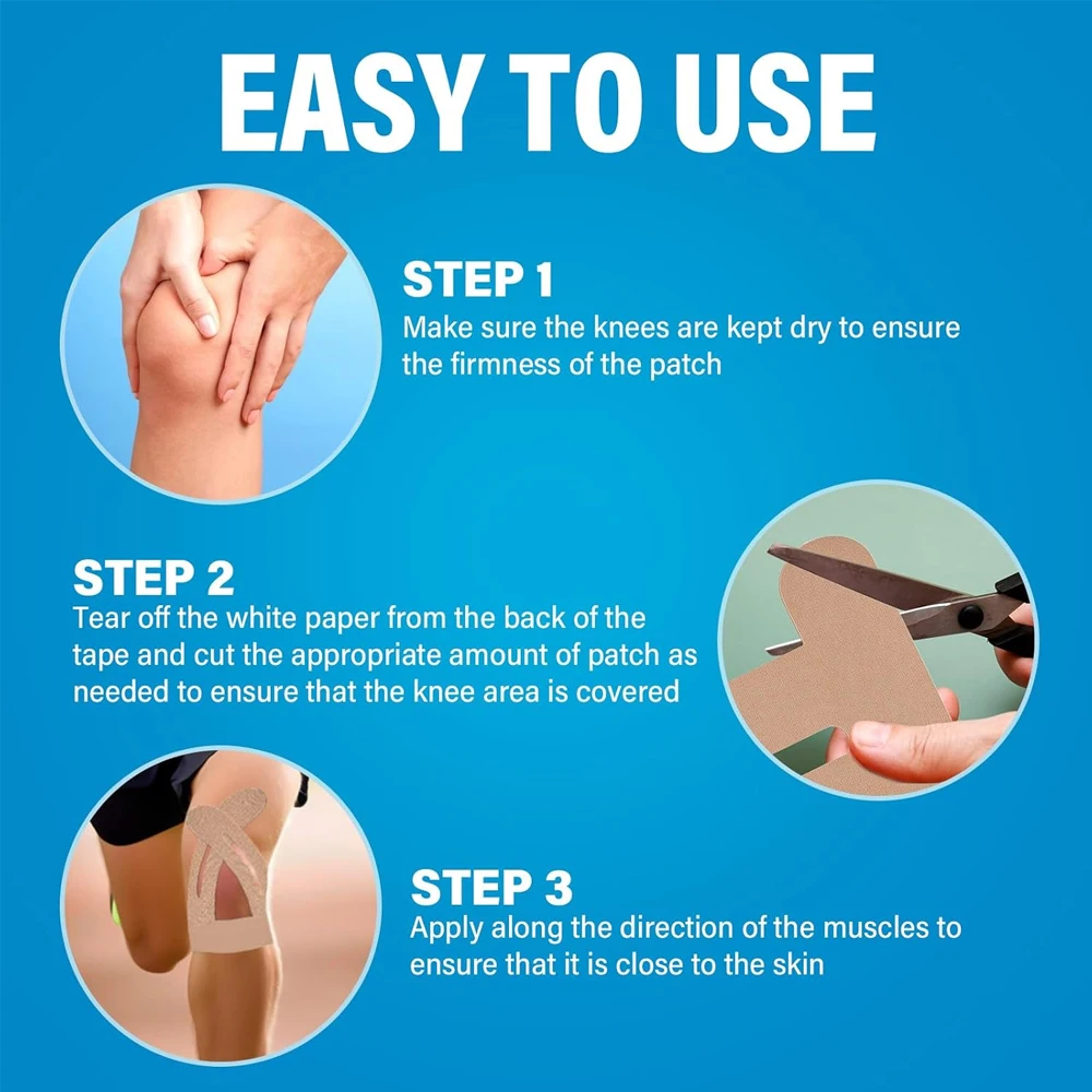 10PCS Kinesiology Tape for Kne - огляд і ціна Sports Taping Precut