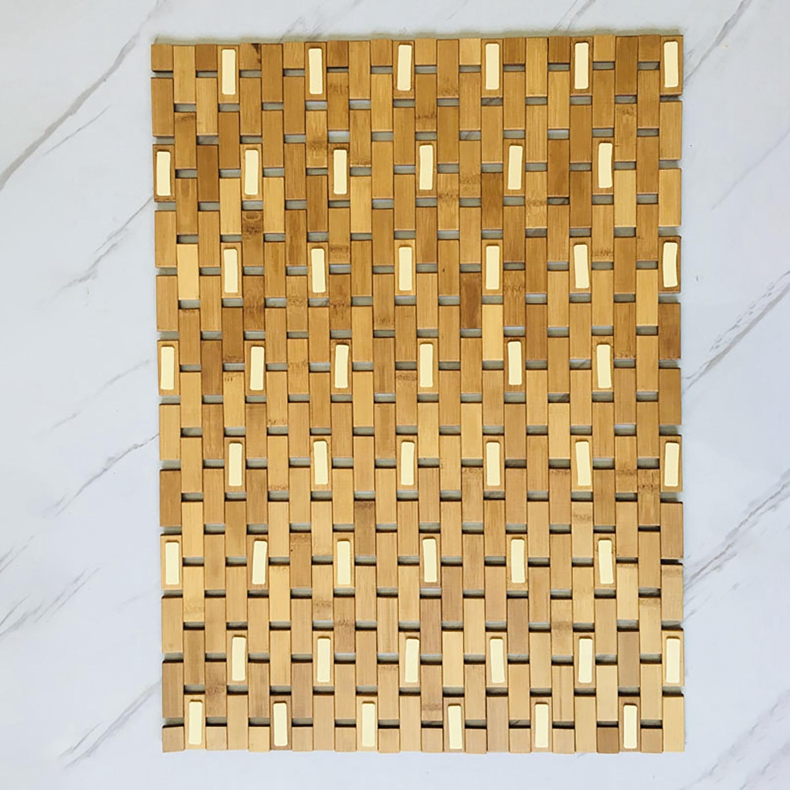 Non Slip Bamboo Wood Bathroom  - огляд і ціна Bamboo Bath Mat