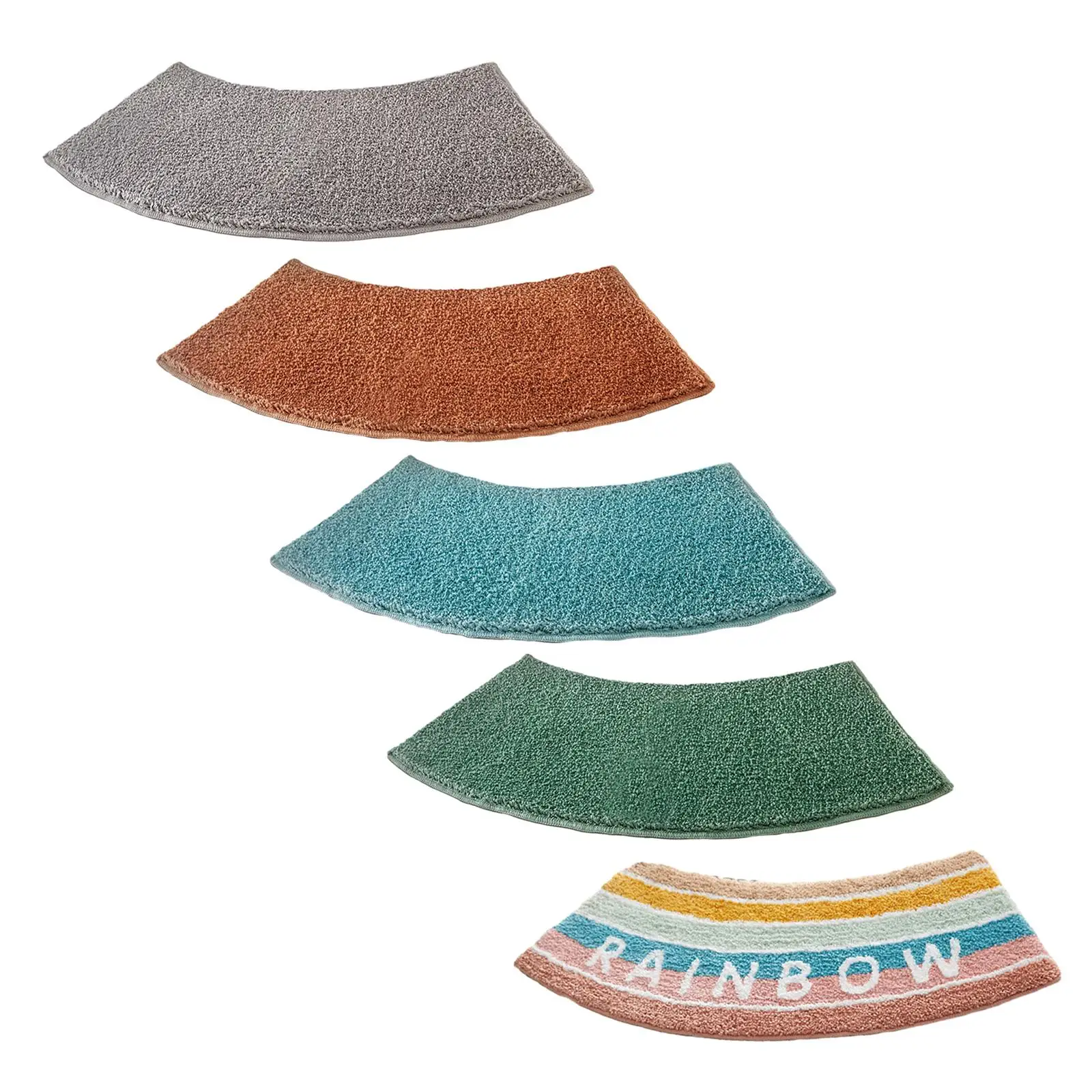 Curved Shower Mat Toilet Rug B - огляд і ціна Bamboo Bath Mat