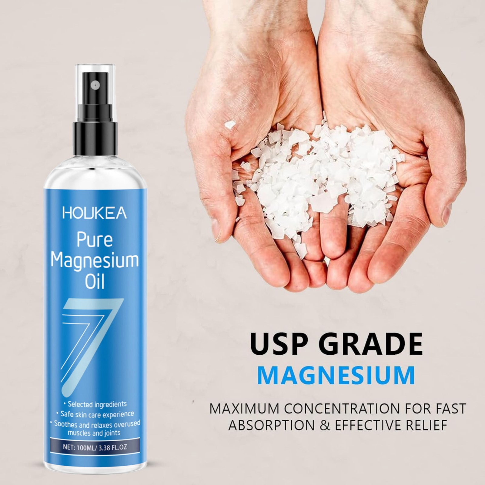 Pure Magnesium Oil Spray 100ml - огляд і ціна Bath Salts Magnesium