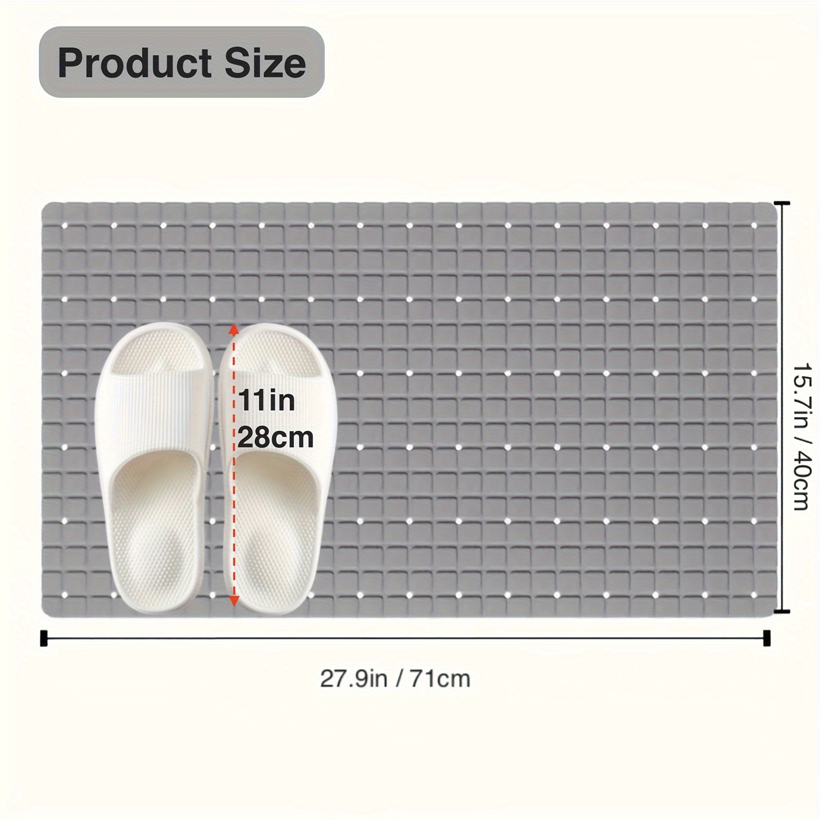 1pc PVC Non-Slip Bath Mat with - огляд і ціна Bamboo Bath Mat